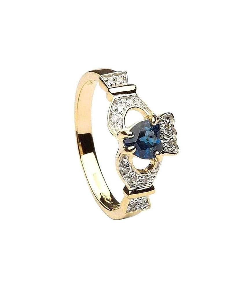 Sapphire Claddagh Rings - Made in Ireland