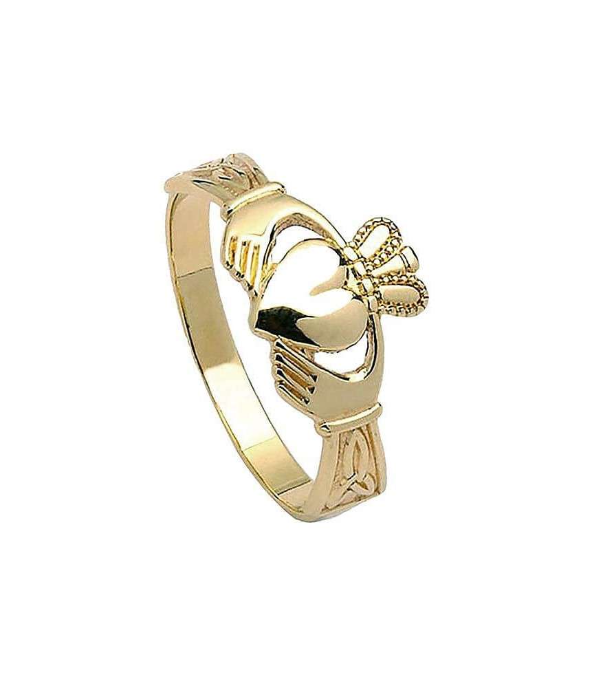 Women's Claddagh Ring with Trinity Knot Cuffs | Claddagh Rings