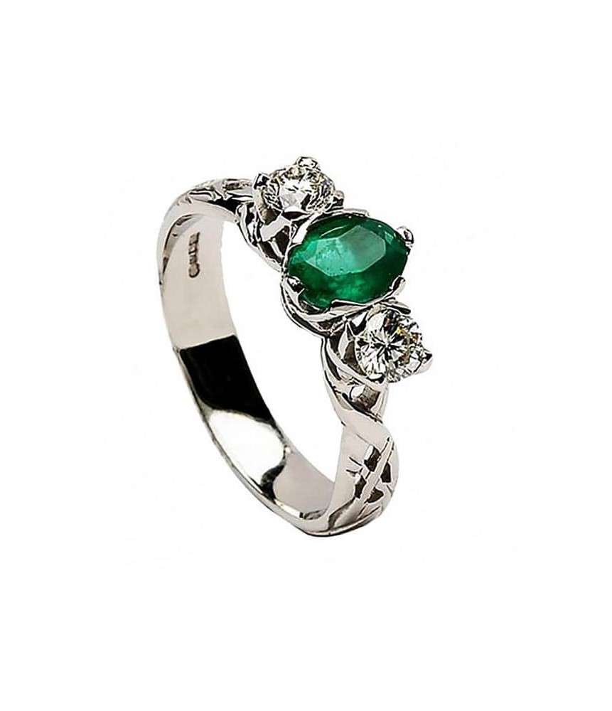 Celtic Engagement Ring Platinum and Ruby ENG9 - Doron Merav
