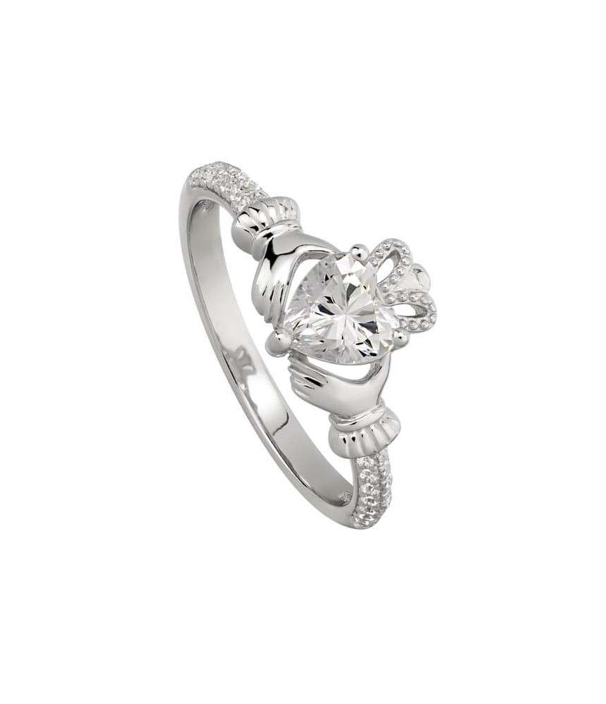 Claddagh ring heart hot sale facing in